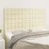 Image de vidaXL Tête de lit Crème 144x5x118/128 cm Similicuir