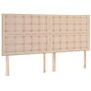 Image de vidaXL Tête de Lit Meubles de Chambre à Coucher Accessoires de Lit Simple Têtes de Cadre de Lit Intérieur Cappuccino 160x5x118/128 cm Similicuir