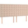 Image de vidaXL Tête de lit Cappuccino 180 x 5 x 118/128 cm Similicuir