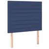 Image de vidaXL Tête de Lit Meubles de Chambre à Coucher Accessoires de Lit Simple Têtes de Cadre de Lit Intérieur Bleu 80x5x118/128 cm Tissu
