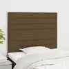 Image de vidaXL Tête de lit Marron foncé 90x5x118/128 cm Tissu