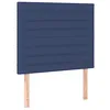 Image de vidaXL Tête de Lit Meubles de Chambre à Coucher Accessoires de Lit Simple Têtes de Cadre de Lit Intérieur Bleu 90x5x118/128 cm Tissu