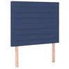 Image de vidaXL Tête de Lit Meubles de Chambre à Coucher Accessoires de Lit Simple Têtes de Cadre de Lit Intérieur Bleu 100x5x118/128 cm Tissu