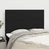 Image de vidaXL Tête de lit Noir 144x5x118/128 cm Tissu