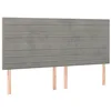 Image de vidaXL Tête de Lit Meubles de Chambre à Coucher Accessoires de Lit Simple Têtes de Cadre de Lit Intérieur Gris Clair 180x5x118/128 cm Velours