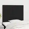 Image de vidaXL Tête de lit Noir 80x5x118/128 cm Tissu