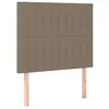 Image de vidaXL Tête de Lit Meubles de Chambre à Coucher Accessoires de Lit Simple Têtes de Cadre de Lit Intérieur Taupe 90x5x118/128 cm Tissu