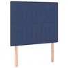 Image de vidaXL Tête de Lit Meubles de Chambre à Coucher Accessoires de Lit Simple Têtes de Cadre de Lit Intérieur Bleu 100x5x118/128 cm Tissu