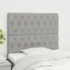 Image de vidaXL Tête de lit Gris clair 90x7x118/128 cm Tissu
