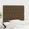 Image de vidaXL Tête de lit marron foncé 90x7x118/128 cm Tissu