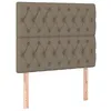 Image de vidaXL Tête de Lit Meubles de Chambre à Coucher Accessoires de Lit Simple Têtes de Cadre de Lit Intérieur Taupe 100x7x118/128 cm Tissu
