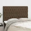 Image de vidaXL Tête de lit marron foncé 160 x 7 x 118/128 cm en tissu