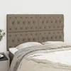 Image de vidaXL Tête de lit Taupe 160x7x118/128 cm Tissu