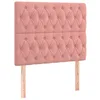 Image de vidaXL 2 x Têtes de Lit Meubles de Chambre à Coucher Accessoires de Lit Simple Têtes de Cadre de Lit Intérieur Rose 90x7x78/88 cm Velours