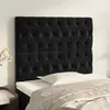 Image de vidaXL Tête de lit Noir 100x7x118/128 cm Velours