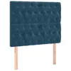 Image de Têtes de lit 2 pcs Bleu foncé 100x7x78 88 cm Velours
