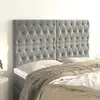 Image de vidaXL Tête de lit Gris clair 144 x 7 x 118/128 cm Velours