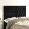 Image de vidaXL Tête de lit Noir 144x7x118/128 cm Velours