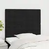 Image de vidaXL Tête de lit Noir 80x5x118/128 cm Tissu