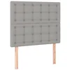 Image de vidaXL Tête de Lit Meubles de Chambre à Coucher Accessoires de Lit Simple Têtes de Cadre de Lit Intérieur Gris Clair 90x5x118/128 cm Tissu