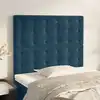 Image de vidaXL Tête de lit Bleu foncé 90x5x118/128 cm Velours
