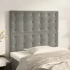 Image de vidaXL Tête de lit Gris clair 100x5x118/128 cm Velours