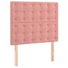 Image de vidaXL Tête de Lit Meubles de Chambre à Coucher Accessoires de Lit Simple Têtes de Cadre de Lit Intérieur Rose 100x5x118/128 cm Velours