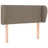 Image de vidaXL Tête de Lit avec Oreilles Meuble de Chambre à Coucher Accessoire de Lit Simple Tête de Cadre de Lit Intérieur Taupe 103x23x78/88 cm Tissu
