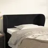 Image de vidaXL Tête de lit avec oreilles Noir 83x23x78/88 cm Velours