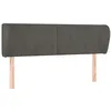 Image de vidaXL Tête de lit avec Oreilles Gris foncé 147x23x78/88 cm Velours