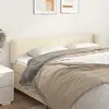 Image de vidaXL Tête de lit avec oreilles Crème 183x23x78/88 cm Similicuir