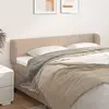 Image de vidaXL Tête de lit avec oreilles Cappuccino 203x23x78/88 cm Similicuir