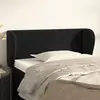 Image de vidaXL Tête de lit avec oreilles Noir 83x23x78/88 cm Velours
