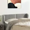 Image de vidaXL Tête de lit avec oreilles Gris clair 147x23x78/88 cm Velours