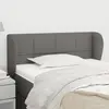 Image de vidaXL Tête de lit avec oreilles Gris foncé 83x23x78/88 cm Tissu