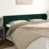 Image de vidaXL Tête de lit avec oreilles Vert foncé 203x23x78/88 cm Velours