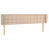 Image de vidaXL Tête de lit avec Oreilles Cappuccino 163x23x78/88 cm Similicuir