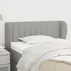 Image de vidaXL Tête de lit avec oreilles Gris clair 83x23x78/88 cm Tissu