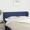 Image de vidaXL Tête de lit avec oreilles Bleu 147x23x78/88 cm Tissu