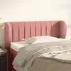 Image de vidaXL Tête de lit avec oreilles Rose 83x23x78/88 cm Velours