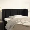 Image de vidaXL Tête de lit avec oreilles Noir 103x23x78/88 cm Velours