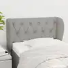 Image de vidaXL Tête de lit avec oreilles Gris clair 83x23x78/88 cm Tissu