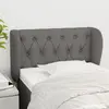 Image de vidaXL Tête de lit avec oreilles Gris foncé 83x23x78/88 cm Tissu