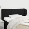 Image de vidaXL Tête de lit avec oreilles Noir 93x23x78/88 cm Tissu
