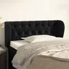 Image de vidaXL Tête de lit avec oreilles Noir 93x23x78/88 cm Velours