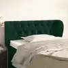 Image de vidaXL Tête de lit avec oreilles Vert foncé 93x23x78/88 cm Velours