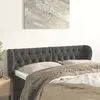 Image de vidaXL Tête de lit avec oreilles Gris foncé 147x23x78/88 cm Velours
