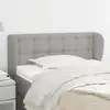 Image de vidaXL Tête de lit avec oreilles Gris clair 103x23x78/88 cm Tissu
