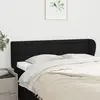 Image de vidaXL Tête de lit avec oreilles Noir 147x23x78/88 cm Tissu