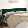 Image de vidaXL Tête de lit avec oreilles Vert foncé 163x23x78/88 cm Velours